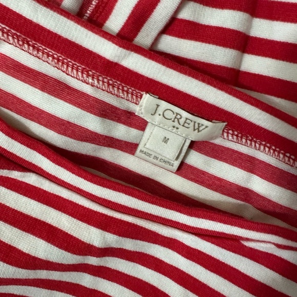 J Crew Womens Red & White Tunic Mini Dress Stretch 3/4 Sleeve Style 7659 - Picture 5 of 8